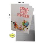 Güzel Yazı Defteri Küçük Boy 14,5x21 Cm 24 Yaprak 3 Adet Klavuzlu Standart Çizgili Yazı Defteri Dik Temel Harflerle 1. Sınıf