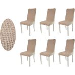 Güzelevim Tekstil Bürümcük Lastikli 6'lı Sandalye Kılıfı Sandalye Örtüsü GZL00000267 - 38 x 56 cm - Kum