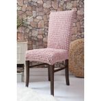 Güzelevim Tekstil Bürümcük Lastikli Esnek (1 Adet) Sandalye Kılıfı Sandalye Örtüsü - Pudra - 38 x 56 cm