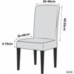 GüzelEvim Tekstil Güzelevim Bambu Sandalye Kılıfı Yıkanabilir Likralı Esnek Lastikli Sandalye Örtüsü - 38 x 56 cm - Vizon