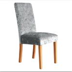 Güzelevim Tekstil Kaliteli Likralı Kadife Sandalye Örtüsü Sandalye Kılıfı Sandalye Koruma Tekli - 35 x 56 cm - Gri