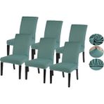 Güzelevim Tekstil Likralı Pitikare Desen Lastikli 6'lı Sandalye Kılıfı Sandalye Örtüsü GZL0000240 - 38 x 56 cm - Mint