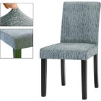 Güzelevim Tekstil Sandalye Kılıfı Jakarlı Düz Desen Lastikli (1 Adet) Sandalye Örtüsü - 40 x 55 cm - Gri