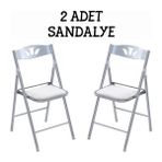 Güzelkan Katlanır Mutfak Sandalyesi Kırma Koltuk Beyaz 2 Adet 1054