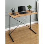 Güzelkan Madeni Eşya Bilgisayar Masası Çalışma Notebook Laptop Masası 1017 - Masa ebatları 45 cm x 90 cm Yükseklik: 70 cm - Atlantik Çam