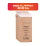 Güzellik Deposu 100 Adet 100x200mm Tek Kullanımlık Sterilizasyon Poşeti Kraft Manikür Aleti Sterilizasyon Paketi