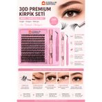 Güzellik Deposu 30D Premium İpek Kirpik Seti - 9-14mm Mix Boy - Yapıştırıcı / Sabitleyici - Cımbız Dahil Full Set