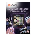 Güzellik Deposu 6'lı Galaksi Kedi Gözü Oje Etkisi (Cat Eye) Tozu Seti - Manyetik Nail Art Süsleme Kiti