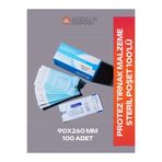 Güzellik Deposu Steril Poşet 100'lü Tek Kullanımlık Steril Pac Steril Kraft Paket 90x260mm Steril Paket