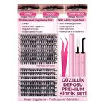 Güzellik Deposu Takma Kirpik Seti -40D - 60D (10-16mm) Yapıştırıcı, Sabitleyici, Çıkarıcı ve Cımbız Full Set