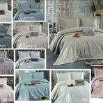 Güzide Deco 260x260 cm Duman Mavisi Çift Kişilik Yatak Örtüsü