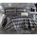 Güzide Ev Modası Modern Yatak Örtüsü Perla Lacivert - 260 x 260 cm
