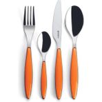 Guzzini Cutlery 6 Kişilik 24 Parça Turuncu Çatal Kaşık Bıçak Seti