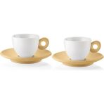 Guzzini Everyday 2'li Espresso Fincanı Hardal - 1 Adet - Beyaz