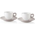 Guzzini Everyday 2'li Espresso Fincanı Kahverengi - 1 Adet - Beyaz