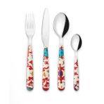 Guzzini Flower Lemon 24 Parça Kırmızı Çatal Kaşık Bıçak Takımı