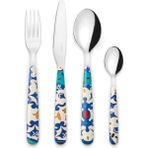 Guzzini Flower Lemon 24 Parça Mavi Çatal Kaşık Bıçak Takımı