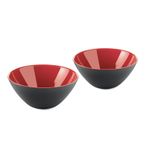 Guzzini My Fusion 12 cm Siyah Kırmızı 2'li Kase