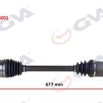 Gva 4416001 Sol Kangoo 3 1.5 Dci 08- 677 mm Komple Aks