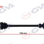 Gva 4418020 Sağ Laguna I 1.6 16 V 93-01 747 mm Komple Aks
