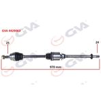 Gva 4429063 Sağ Milli Doblo 1.3 Multijet 10 970 mm Komple Aks