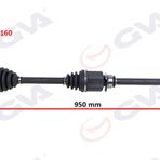 Gva 4429160 Sağ Linea 1.3 Mtj 07- 90Hp Milli 950 mm Komple Aks