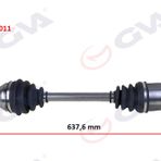 Gva 4435011 Sol Focus 1.4 16 V Daw-Dbw 98-04 633 mm Komple Aks