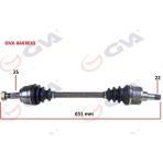 Gva 4443033 Sol Peugeot 307 1.4İ Man 00-07 631 mm Komple Aks