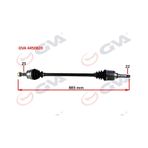 Gva 4450820 883 mm Sağ Bipper 1.4 Hdı 07 Komple Aks