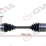 Gva 4471071 633 mm E12 Abs'li Corolla Sol Komple Aks
