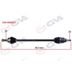 Gva 4490232 917 mm Corsa D 1.3 CDTI Sağ Komple Aks