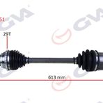 Gva 4491051 613 mm Accent Admire 1.3 29 Diş Abs'li Sağ Komple Aks