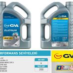 Gva 5W30 5 lt Platinyum Tam Sentetik Motor Yağı
