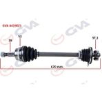 GVA Aks Komple Sol Renault Master Iı 98 06 Opel Movano A 98 01 1.9dci 2.2dci 2.5dci 2.8dci 51DİŞ 670MM