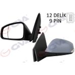 GVA Diş Dikiz Aynasi Sol Fluence 10 Elektrikli Isitmali Sinyalli Sensörlü Astarli Asferik Vm-6141Ehpsal 12