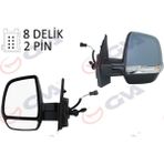 Gva VM-669PL Doblo 11 Mekanik Sinyalli Astarlı Çift Cam Konveks Sol Dış Dikiz Aynası