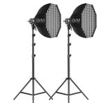 GVM P80S-2D 80 Watt Softbox'lı 2'li Set Spot Led Işık