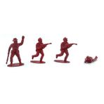 Gvn Art Plastik Maket 4 Adet 55mm Kırmızı Asker Figür