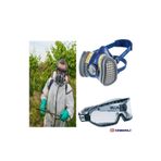GVS SPR581 ABE1P3 Tarım ilaçlama İçin Yarım Yüz Gaz Maskesi (Filtre İle Beraber) + Goggle Gözlük Tam Set