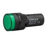 Gwest 16-24V-Y 24V 16 mm Yeşil Led'li Sinyal Lambası