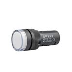 Gwest 16-B 220V 16 mm Beyaz Led'li Sinyal Lambası