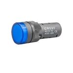 Gwest 16-M 220V 16 mm Mavi Led'li Sinyal Lambası