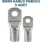GWEST 50MM Kablo Pabucu 5 Adet Kalaylı Sıkmalı Tip