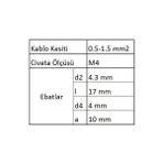 Gwest GCU4001 100 Adet Çatal Uçlu İzoleli Kablo Ucu