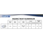 Gwest GW 2,5-8 Gri Geçmeli Buat Klemens