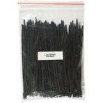 GWEST Plastik Kablo Bağı - Siyah - 2,5MMX100MM - Cırt KELEPÇE(100 Adet)