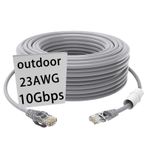GWFIBER cat 6 ethernet kablosu 50ft Ağır Hizmet İnternet Kablosu (15 Metre) CAT5e/CAT6 poe Kamera cat6 UV Su Geçirmez Doğrudan Gömme ve Kapalı Açık ethernet Kablosu Ağ Kablosu 1 ADET (1 & 4 ADET