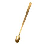 GWOZI Çay Kaşıkları Uzun Saplı - Paslanmaz Çelik Düz Kafalı Uzun Kahve Kaşıkları - Dondurma/Milkshake/Buzlu Çay Kaşıkları 13,91 x 1,59 cm - Kokteyl Karıştırmak için Ev Partisine Uzun Kaşık, Altın