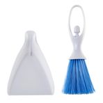 GWOZI Küçük Süpürge ve Faraş Seti - Temizlik için Plastik Mini Faraş ve Fırça Seti - Klavye, Masa, Kanepe, Çekmece, Bagaj, Gösterge Tablosu için Melek Şekilli El Süpürgesi ve Faraş Seti