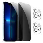 GXAYZ 【4 adet】 iPhone 13 Pro Max için paravan koruyucu folyo, gizlilik zırhı koruma camı, [2 x casus önleyici koruyucu cam + 2 x kamera koruması] gözetleme engelleyici folyo, anti spy koruyucu cam
